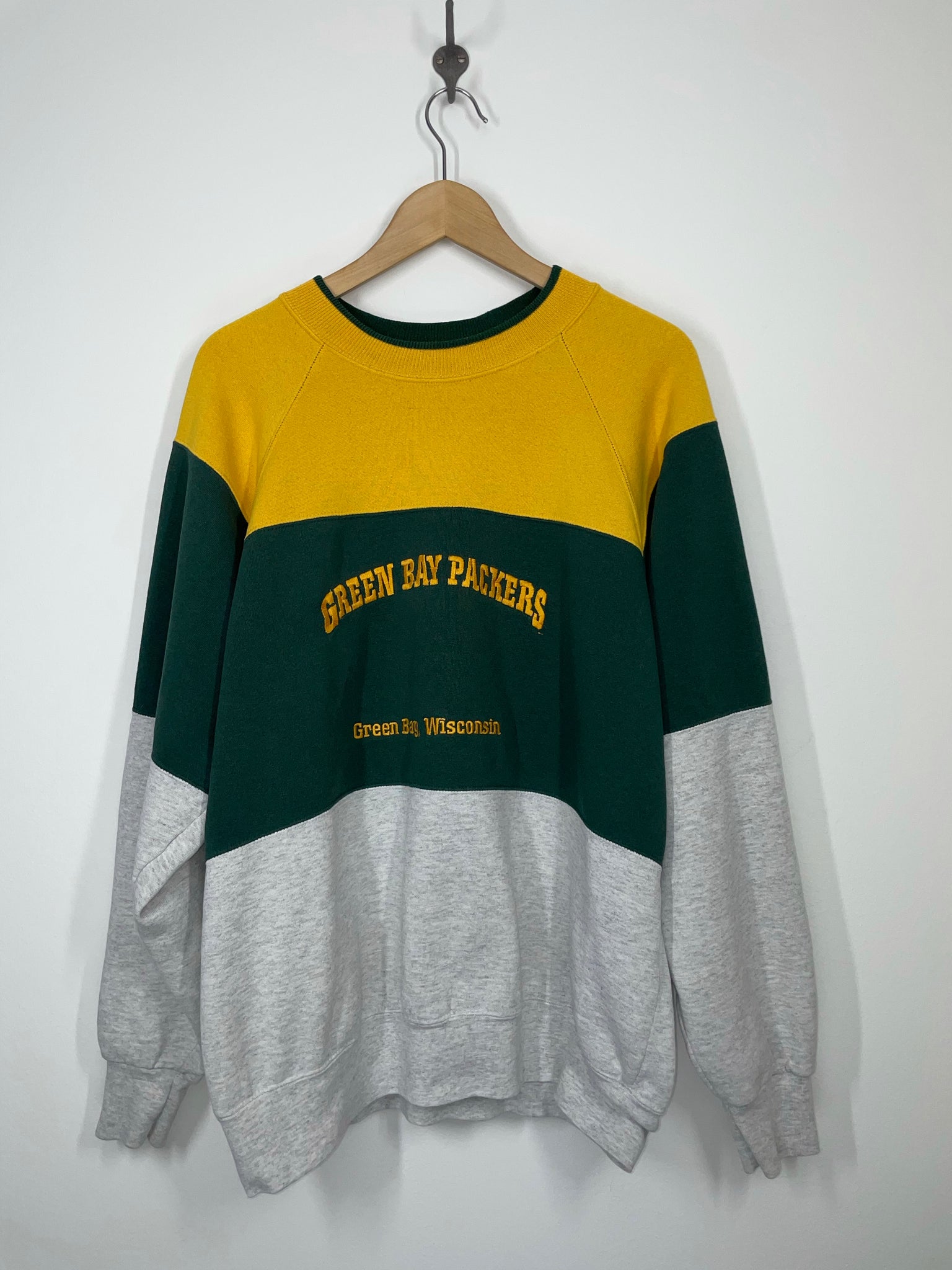 Green Bay Football Sweatshirt Green Bay Football Crewneck Sweatshirt Green  Bay Wisconsin Football Sweatshirt