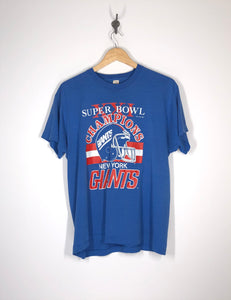 NFL - New York NY Giants Super Bowl 21  1987 Screen Stars Shirt - Blue - XL