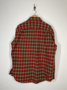 Orvis Heavy Plaid Flannel Button Up Shirt - L