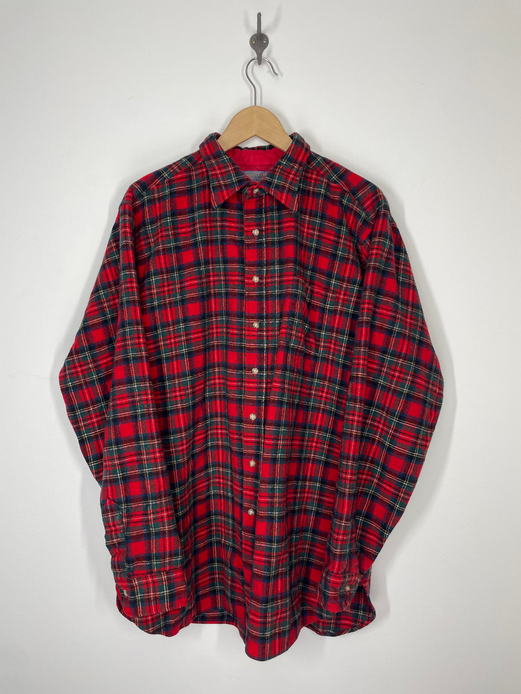 70s Pendleton Prince Charles Tartan Button Up Wool Flannel Shirt - 2XL TALL