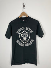 Load image into Gallery viewer, NFL Oakland Raiders Football 80s Real Men Wear Black T Shirt - Screen Stars - M
