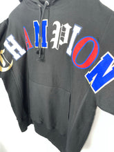 Load image into Gallery viewer, Champion Reverse Weave Embroidered Spell Out Hoodie Sweatshirt - L
