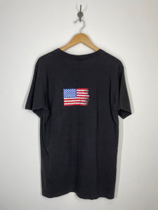 American Flag Wild Oats Puff Graphic T Shirt - Argo - L