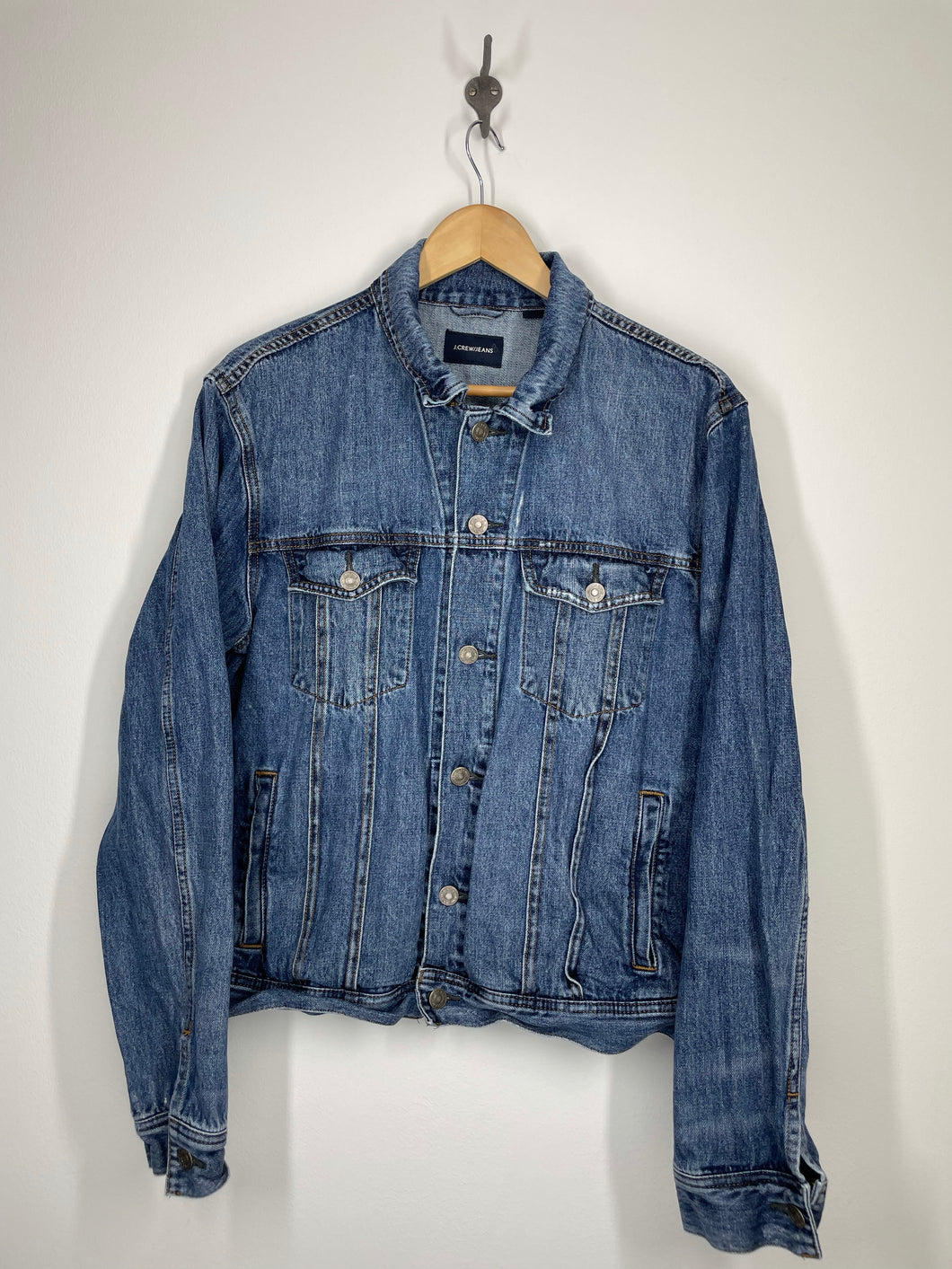 J Crew Jeans - Button Front Denim Trucker Jean Jacket - L