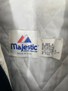 Majestic Satin Full Snap Bomber Blank Jacket - L