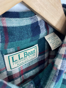 LL Bean Freeport Plaid Flannel Button Up Shirt - XL