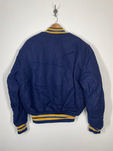 Wool Blank Varsity Letterman Snap Jacket - DeLong - 42 L