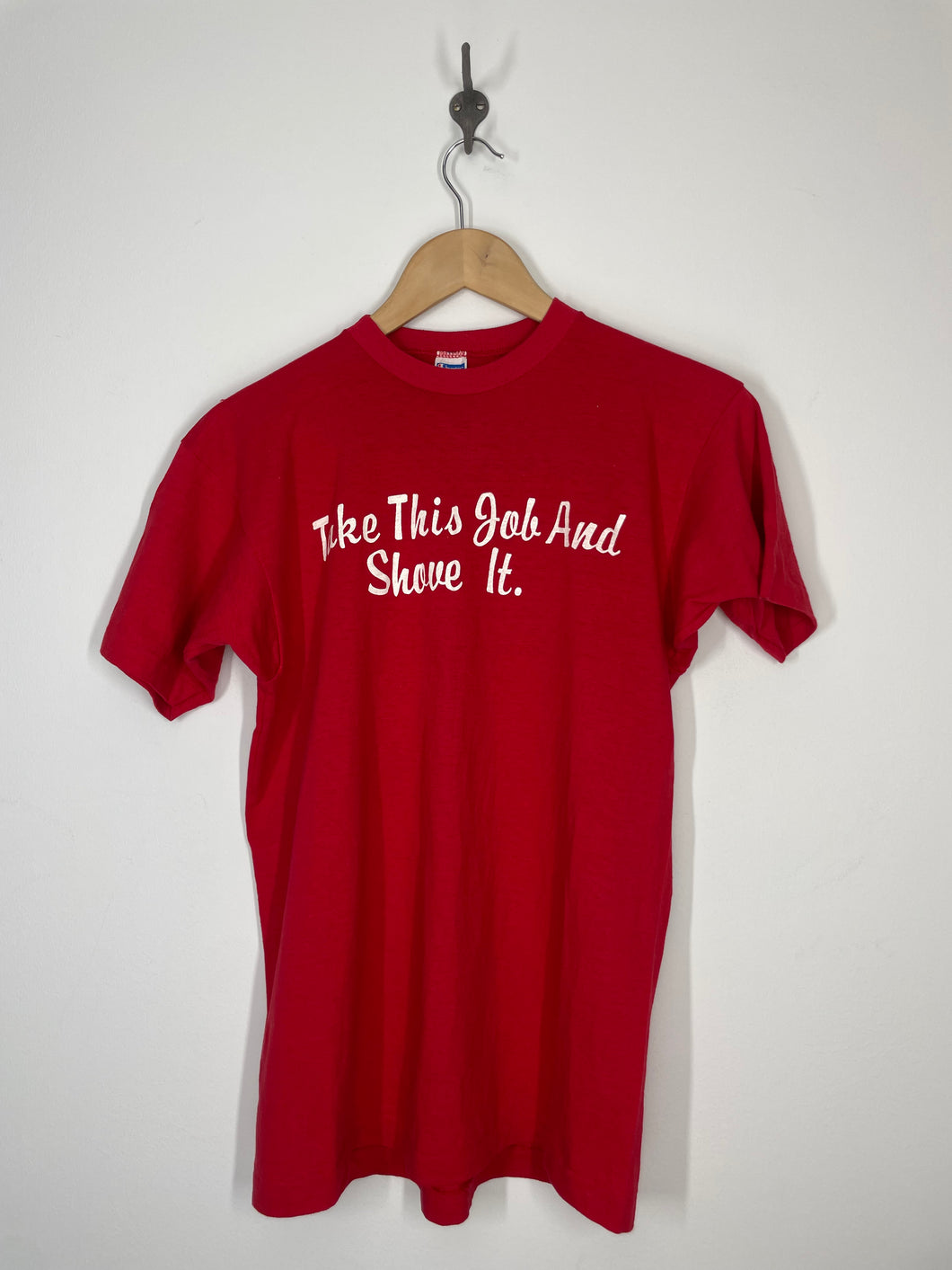 1970s Take This Job And Shove It T Shirt - Champion - L