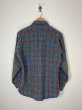 Load image into Gallery viewer, 70s Pendleton Button Up Wool Flannel Elbow Patch Shirt - L
