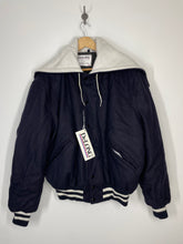 Load image into Gallery viewer, DeLong 1989 Blank Wool Zipper Hood Letterman Jacket - 46
