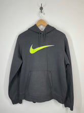 Load image into Gallery viewer, Nike - Embroidered Center Swoosh Hoodie Sweatshirt - Black Tag - L
