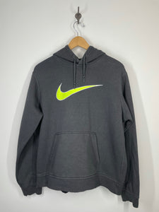 Nike - Embroidered Center Swoosh Hoodie Sweatshirt - Black Tag - L