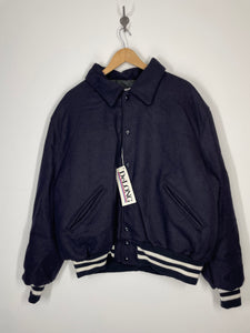 DeLong 1989 Blank Wool Letterman Bomber Jacket - 48