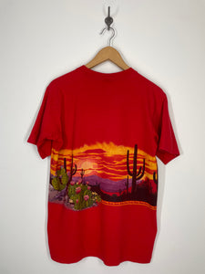 Arizona Wrap Around Graphic 1988 San Segal Tourist T Shirt - Oneita - M / L
