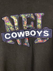 NFL - Dallas Cowboys- Paisley Print Nutmeg Tag Crewneck Sweatshirt - Medium