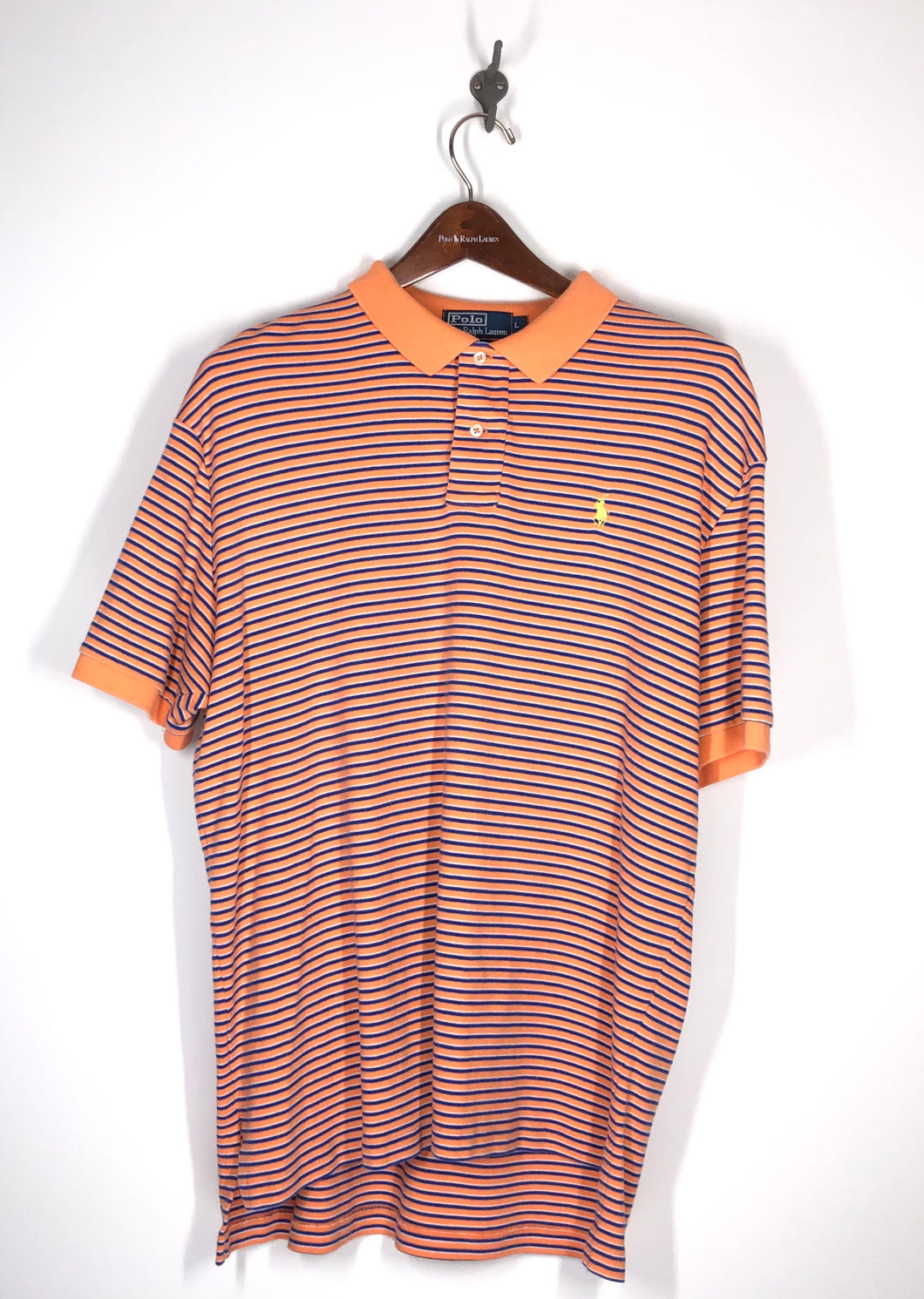 Polo by Ralph Lauren - L - Orange/Blue/White - Soft Cotton