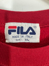 Load image into Gallery viewer, Fila Embroidered Spell Out Crewneck Sweatshirt - L / XL
